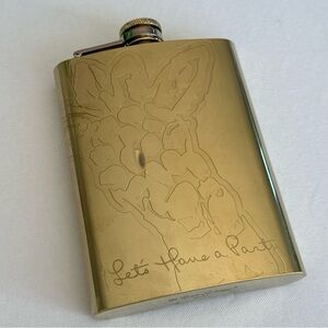 LILLY PULITZER for Target Gold Plated Giraffe Print Flask